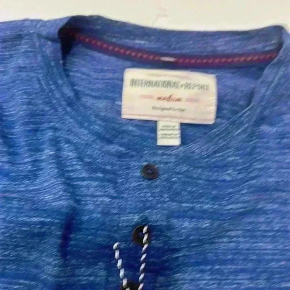Medium International Report long sleeve blue tee. Item # 6L - Picture 2 of 7